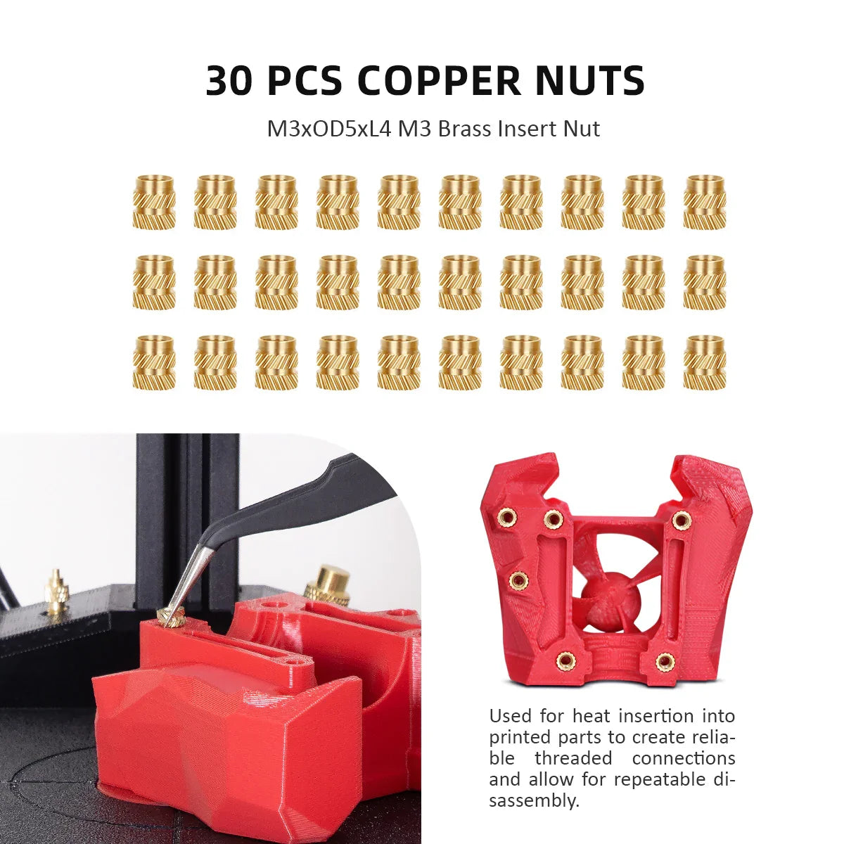 Mintion - NutoPress Pro Pour Insert Fileté Conçu pour Impression 3D (Nutopress Pro Heat Insert Tool