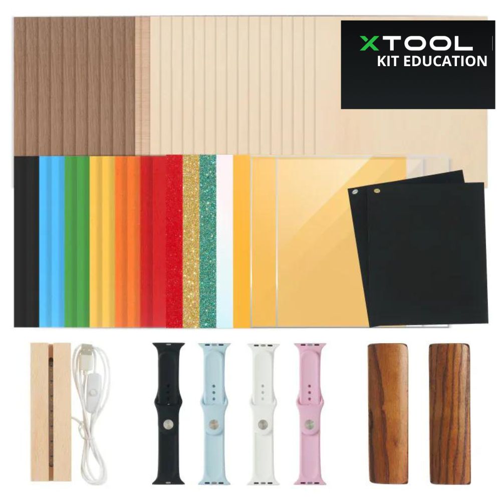 xTool - P2S/P3 - Kit de découverte de  Matières Education pour laser