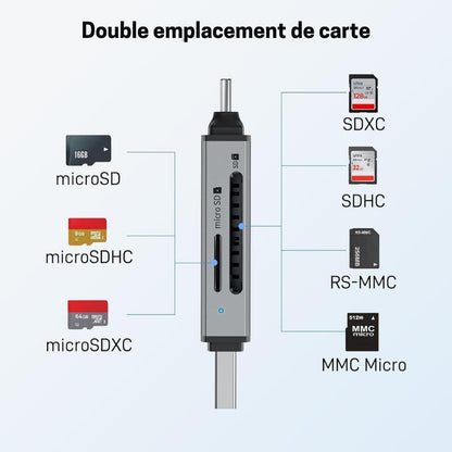 Lecteur de Carte SD/Micro - Adaptateur USB 3.0