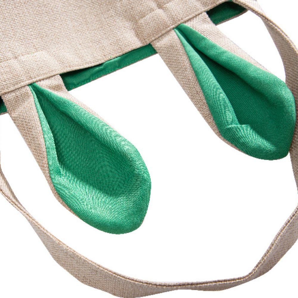 MissKraft - Sublimation - Sac Lapin de Pâques - Vert oreilles