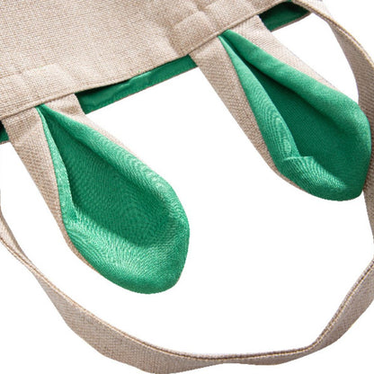 MissKraft - Sublimation - Sac Lapin de Pâques - Vert oreilles