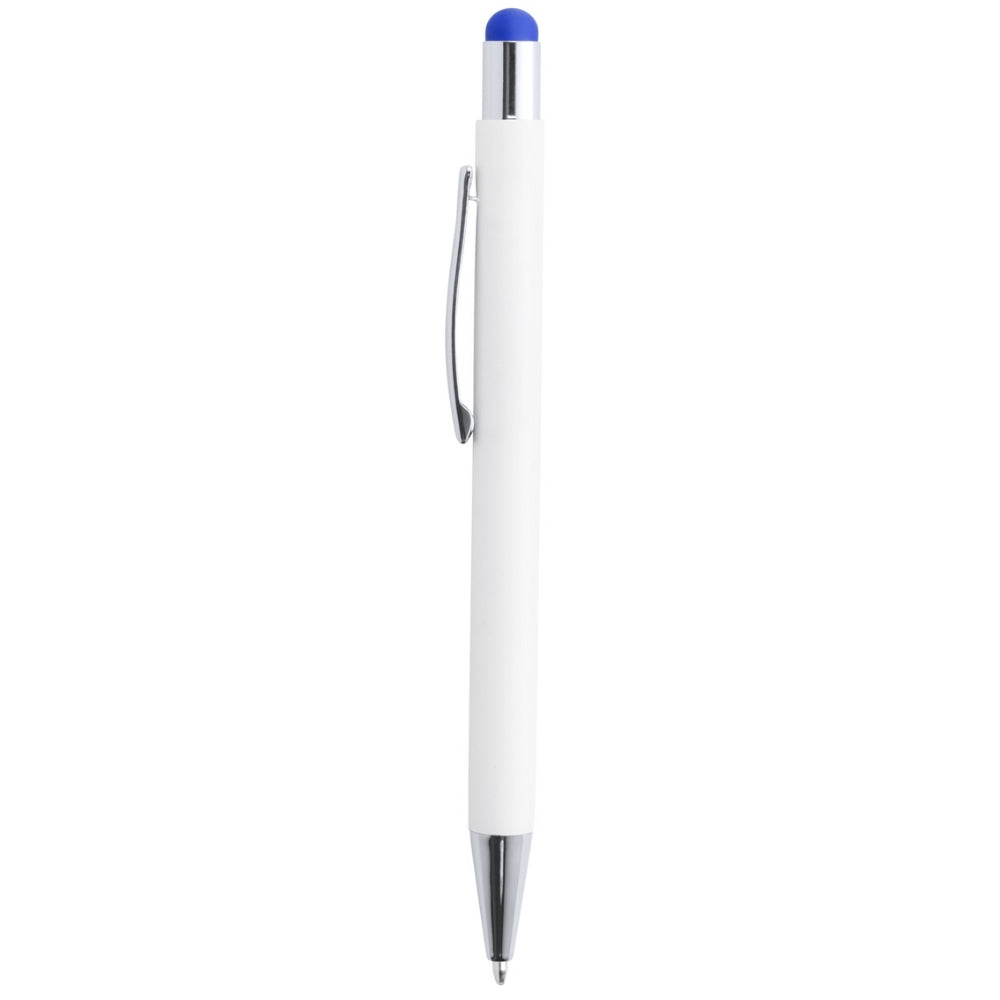 MissKraft -  5 Stylos à bille à graver Wirly Blanc embout Bleu