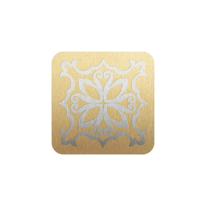 MissKraft - Sublimation - 5 Sous-verres en Acier Carré - Or Mat