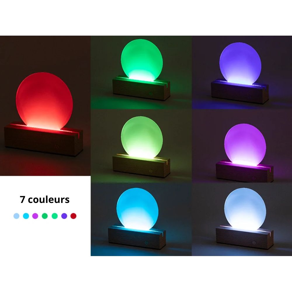 MissKraft - Sublimation - Base Rechargeable LED Rectangulaire - 7 couleurs