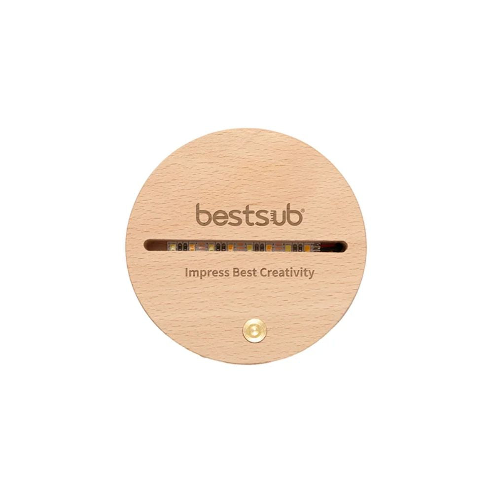 MissKraft - Sublimation - Base Rechargeable LED Ronde - 3 couleurs