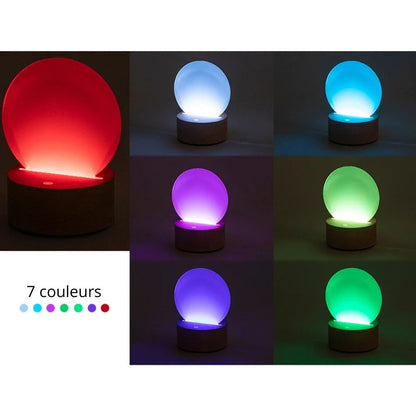 MissKraft - Sublimation - Base Rechargeable LED Ronde - 7 couleurs