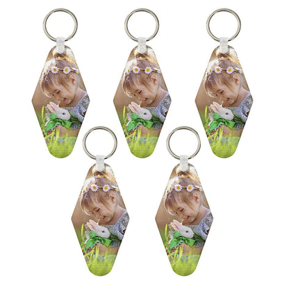 MissKraft - Sublimation - Lot de 5 Porte-clefs Diamant - 4,5 x 9 cm - Sublimé