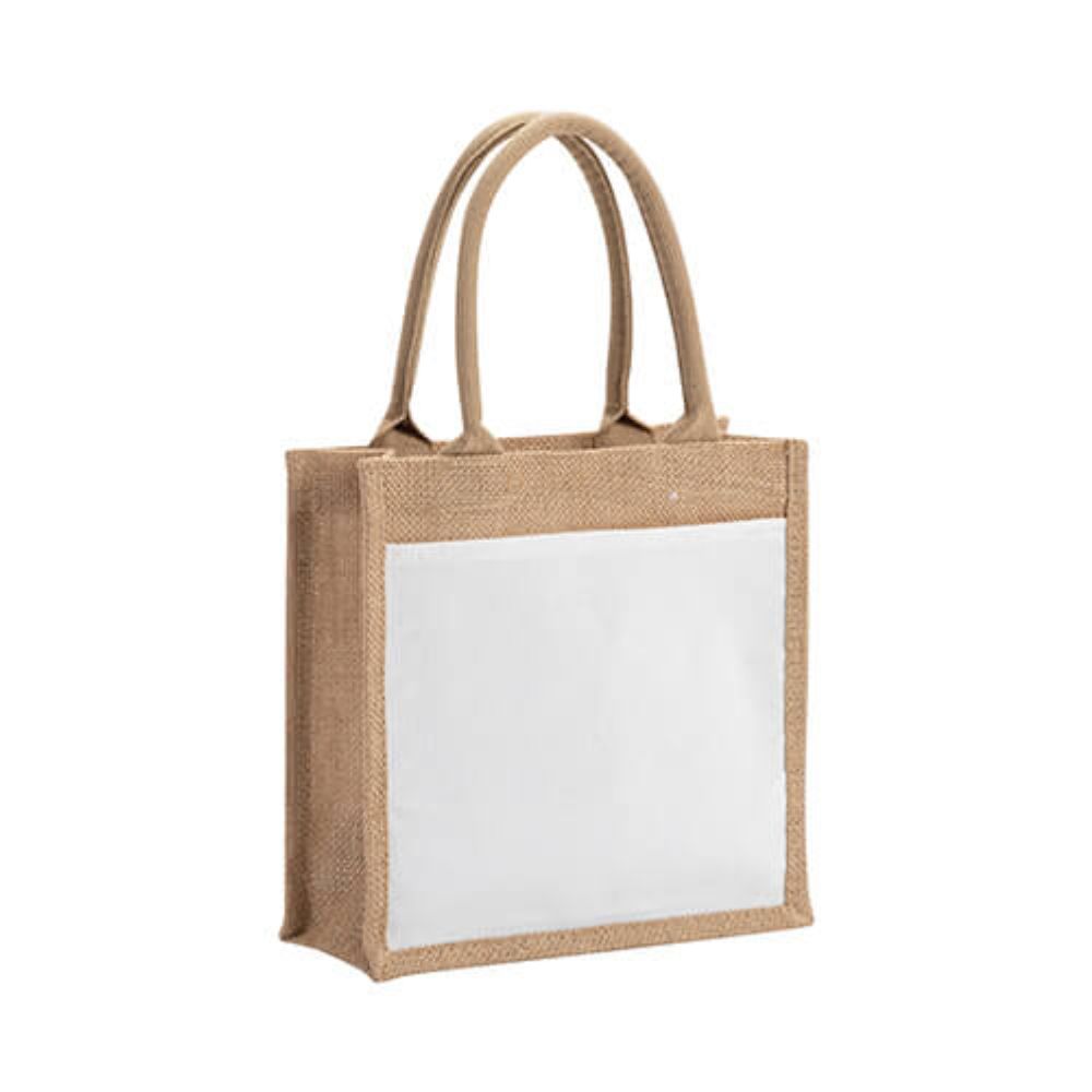 MissKraft - Sublimation - Tote Bag en Jute - 25 x 25 x 10 cm