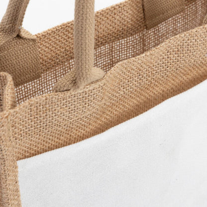 MissKraft - Sublimation - Tote Bag en Jute - 25 x 25 x 10 cm