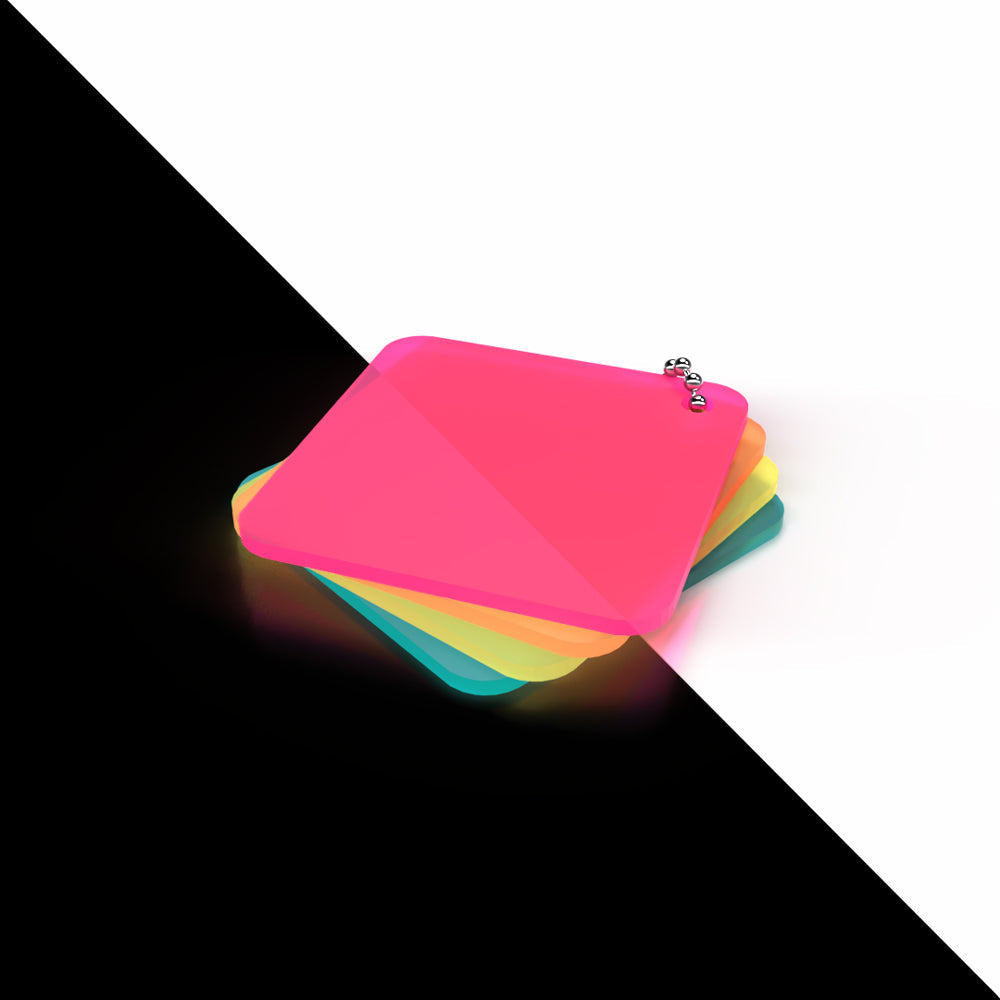 Nuancier Plaques PMMA Acryliques - 4 Phosphorescents Plexiglass