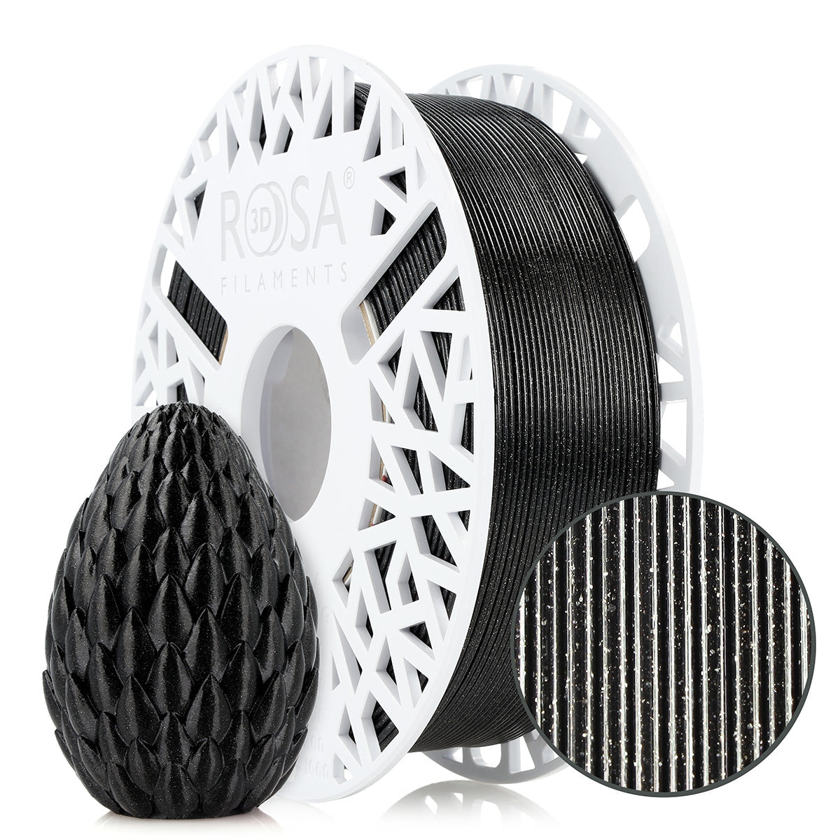 Rosa3D - PETG Galaxy HS - Noir (Black) - 1,75 mm - 1 kg