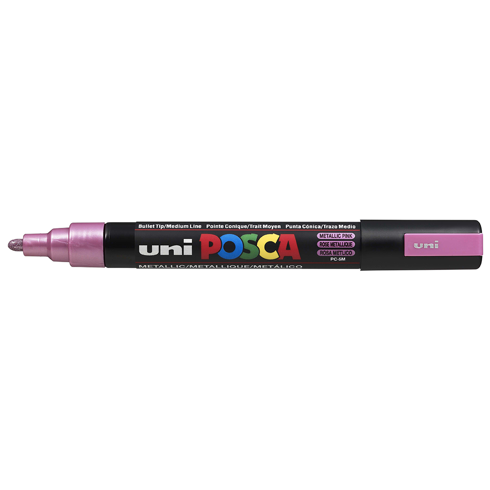 POSCA - Marqueur Pointe Conique Moyenne - Rose Métal