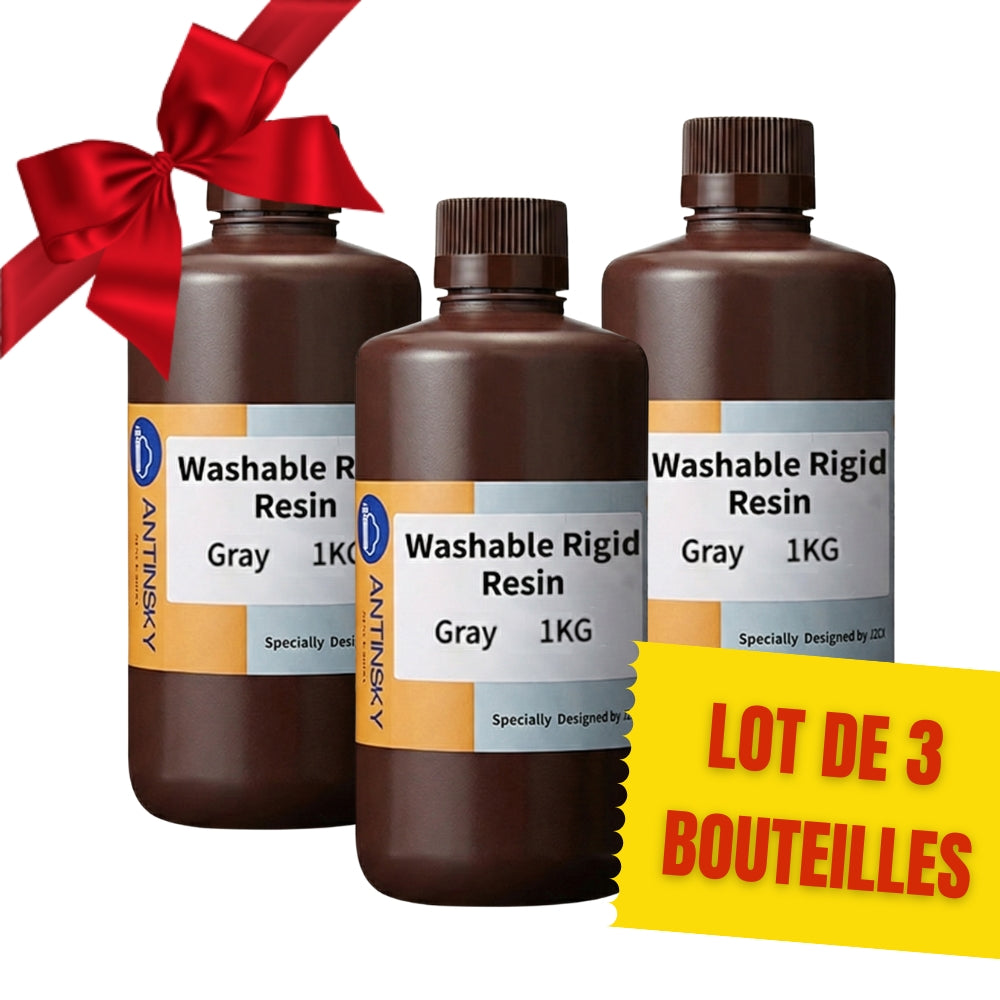 Pack Antinsky - 3x Water Washable Rigid Resin - Gris (Gray) - 1 kg