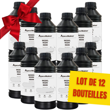 Pack ApexMaker - 12x Résine Standard (Model Resin) - Gris (Gray) - 1 kg
