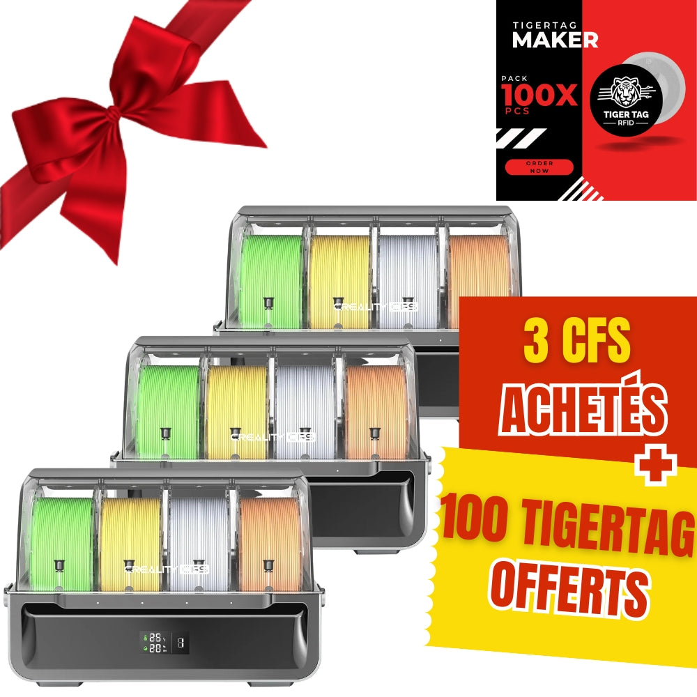 Pack Creality - 3 CFS + 100 TigerTag Maker OFFERTS