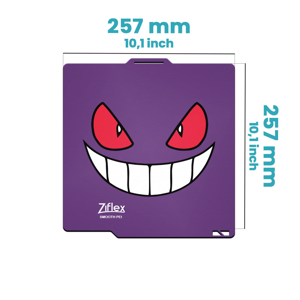 Ziflex - Plateau Flexible PEI 257 x 257 mm Lisse - Bambu Lab X1 & P1 Series - Édition Limitée - Ectoplasma (Copie)