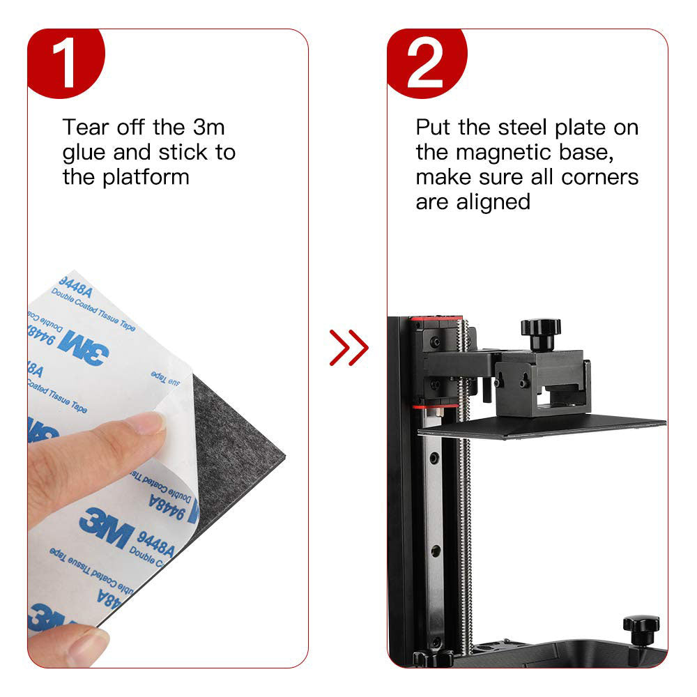 Improve3D - Plaque d'Impression Flexible Magnétique - 135 x 80 mm