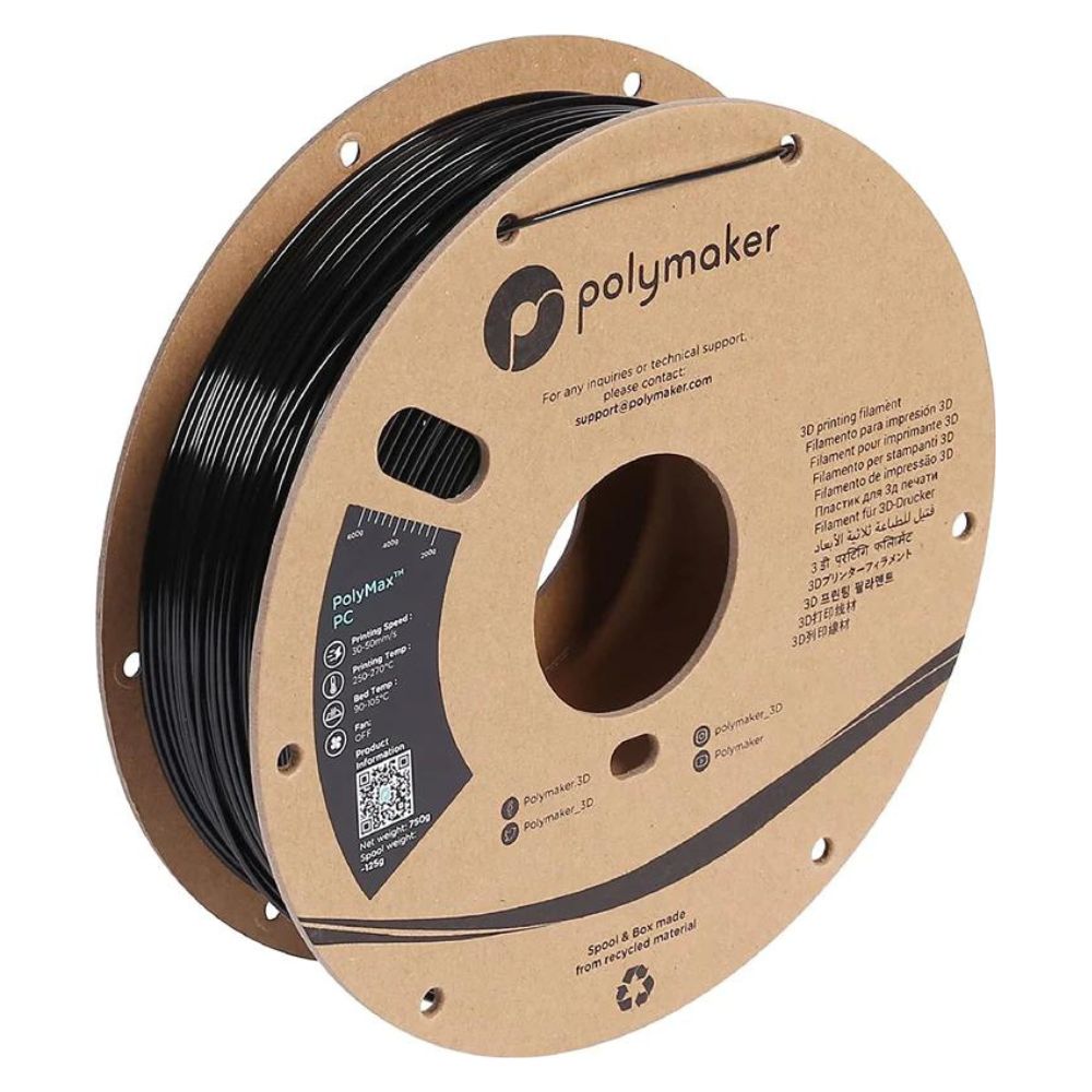Polymaker - PolyMax Tough PC - Noir (black) - 1,75 mm - 750 g