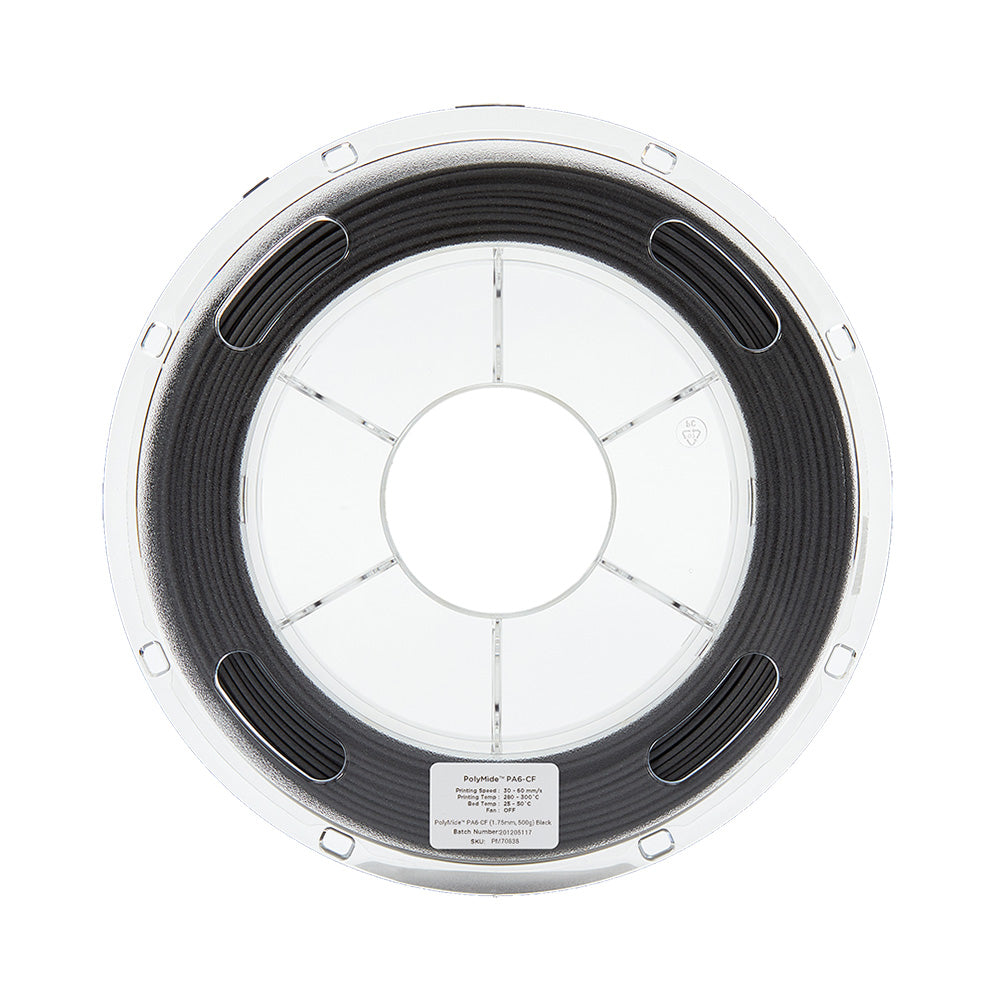 Polymaker - PolyMide PA6-CF (Nylon 6) - Noir (Black) - 1,75 mm - 500 g