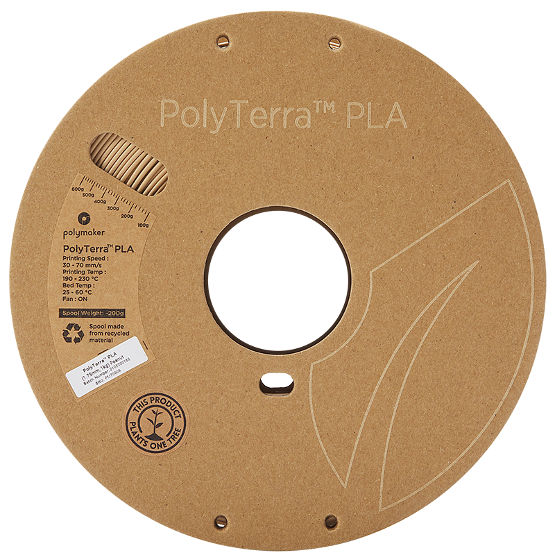 Polymaker - PolyTerra PLA - Cacahuète (Peanut) - 1.75 mm - 1 kg