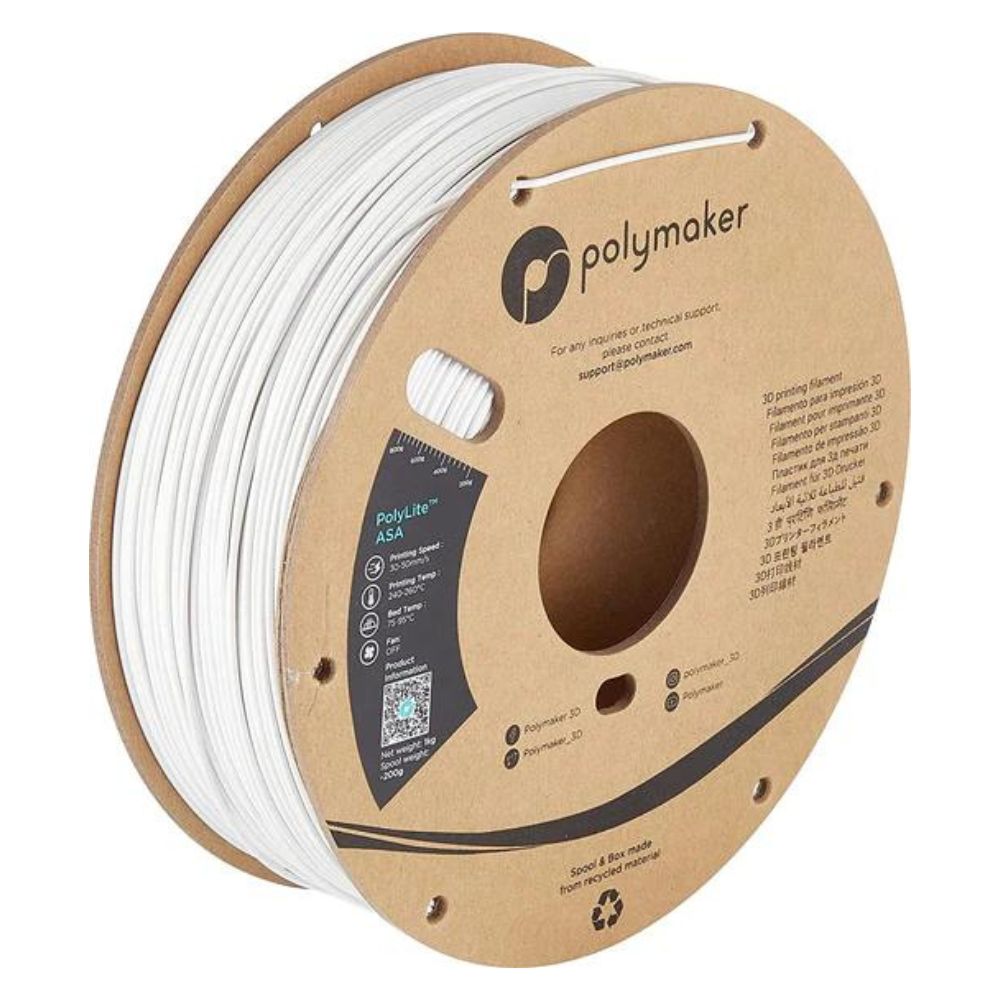 Polymaker - PolyLite ASA - Blanc (white) - 1,75 mm - 1 kg