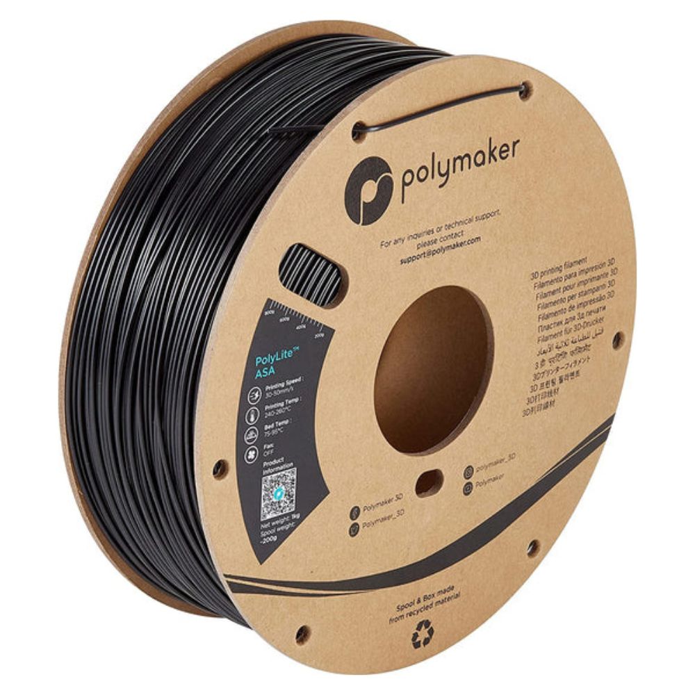 Polymaker - PolyLite ASA - Noir (Black) - 1.75 mm - 1 kg