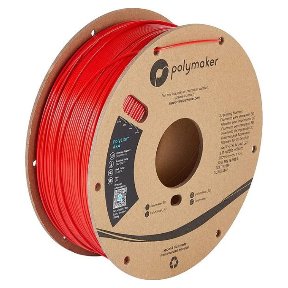 Polymaker - PolyLite ASA - Rouge (red) - 1,75 mm - 1 kg