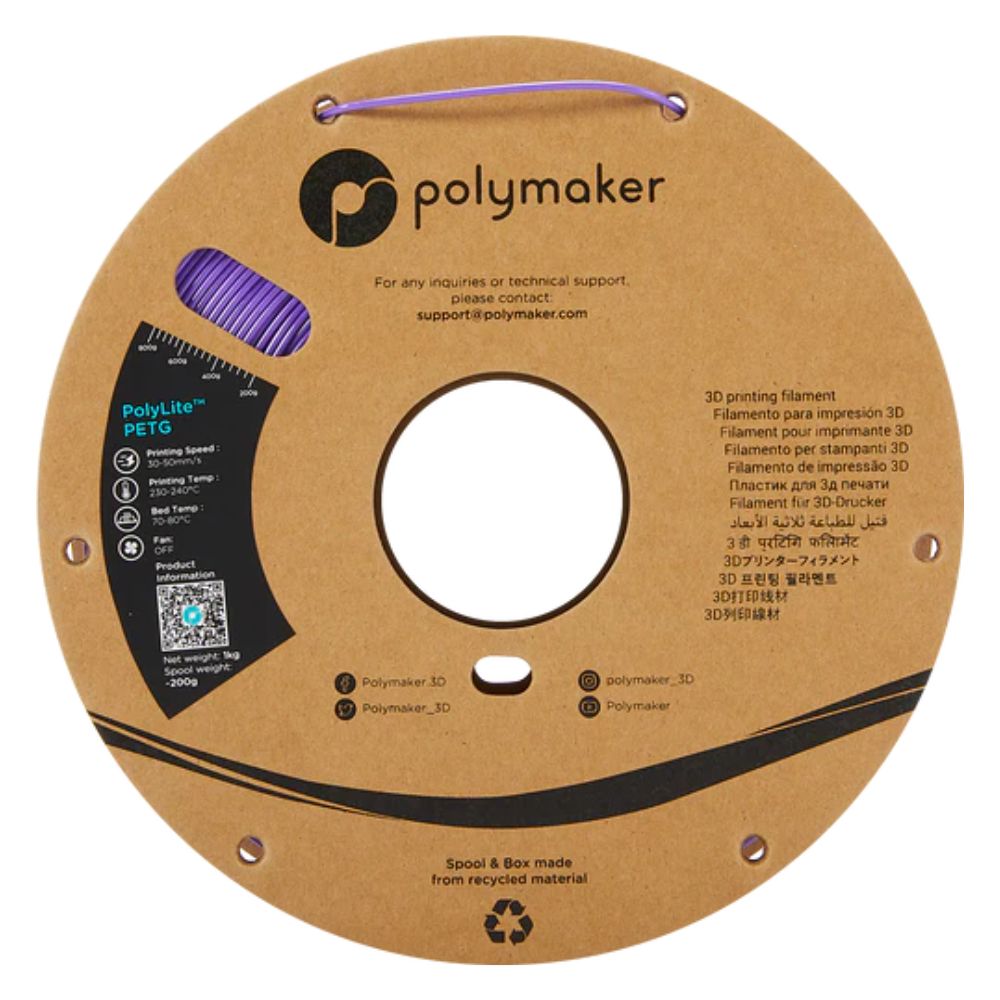 Polymaker - PolyLite PETG - Violet - 1,75 mm - 1 kg