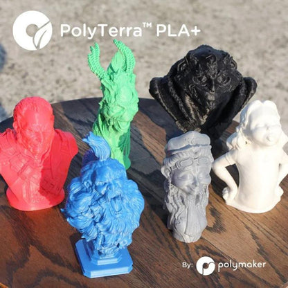 Polymaker - PolyTerra PLA+ - Noir (black) - 1,75 mm - 1 kg
