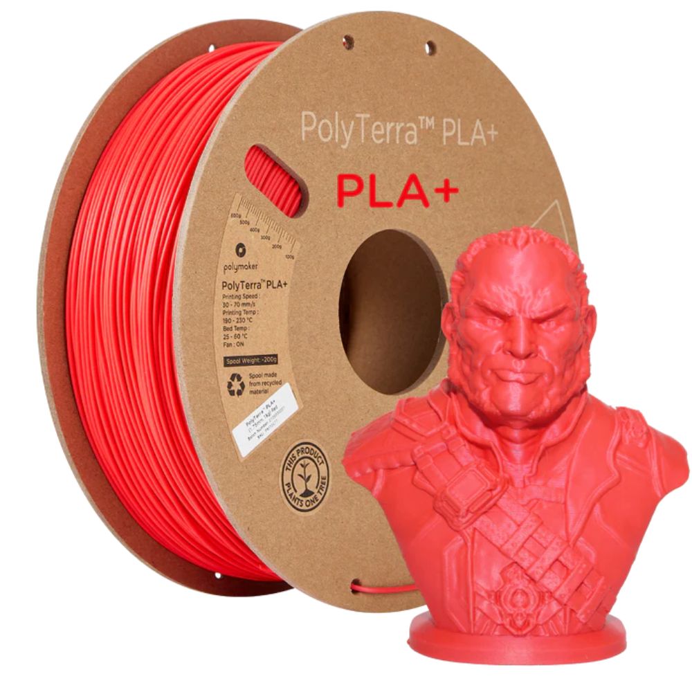 Polymaker - PolyTerra PLA+ - Rouge (red) - 1,75 mm - 1 kg