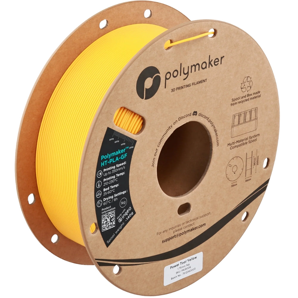 Polymaker - HT-PLA-GF - Jaune Outil Electrique (Power Tool Yellow) - 1,75 mm - 1 kg