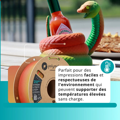 Polymaker - HT-PLA - Dégradé Arc-en-Ciel (Gradient Rainbow) - 1,75 mm - 1 kg