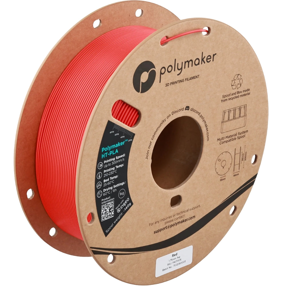 Polymaker - HT-PLA - Rouge (Red) - 1,75 mm - 1 kg