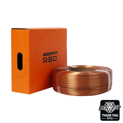 R3D - PLA High-Speed - Cuivre Soie (Silk Copper) - 1,75 mm - 1 kg Refill avec RFID TigerTag