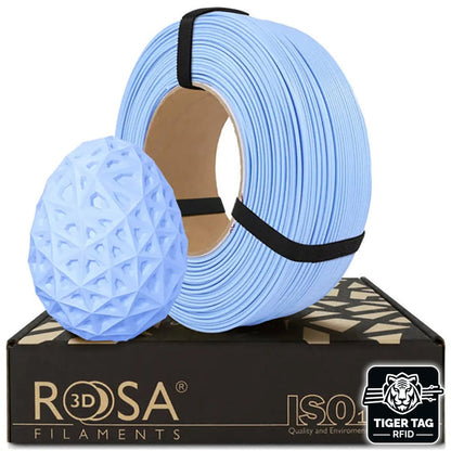 Rosa3D - PLA Pastel Macaron - Bleu (Blue) - 1,75 mm - 1 kg Refill avec RFID Tiger Tag avec RFID TigerTag