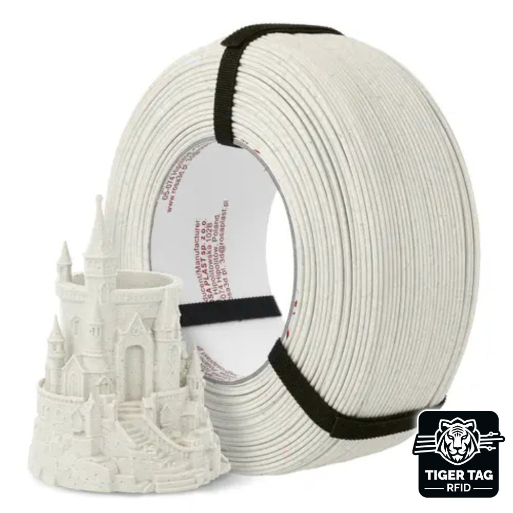 Rosa3D - PLA Speed - Blanc Chaud Matte (Matte Marble Ivory) - 1,75 mm - 1 kg Refill avec RFID TigerTag