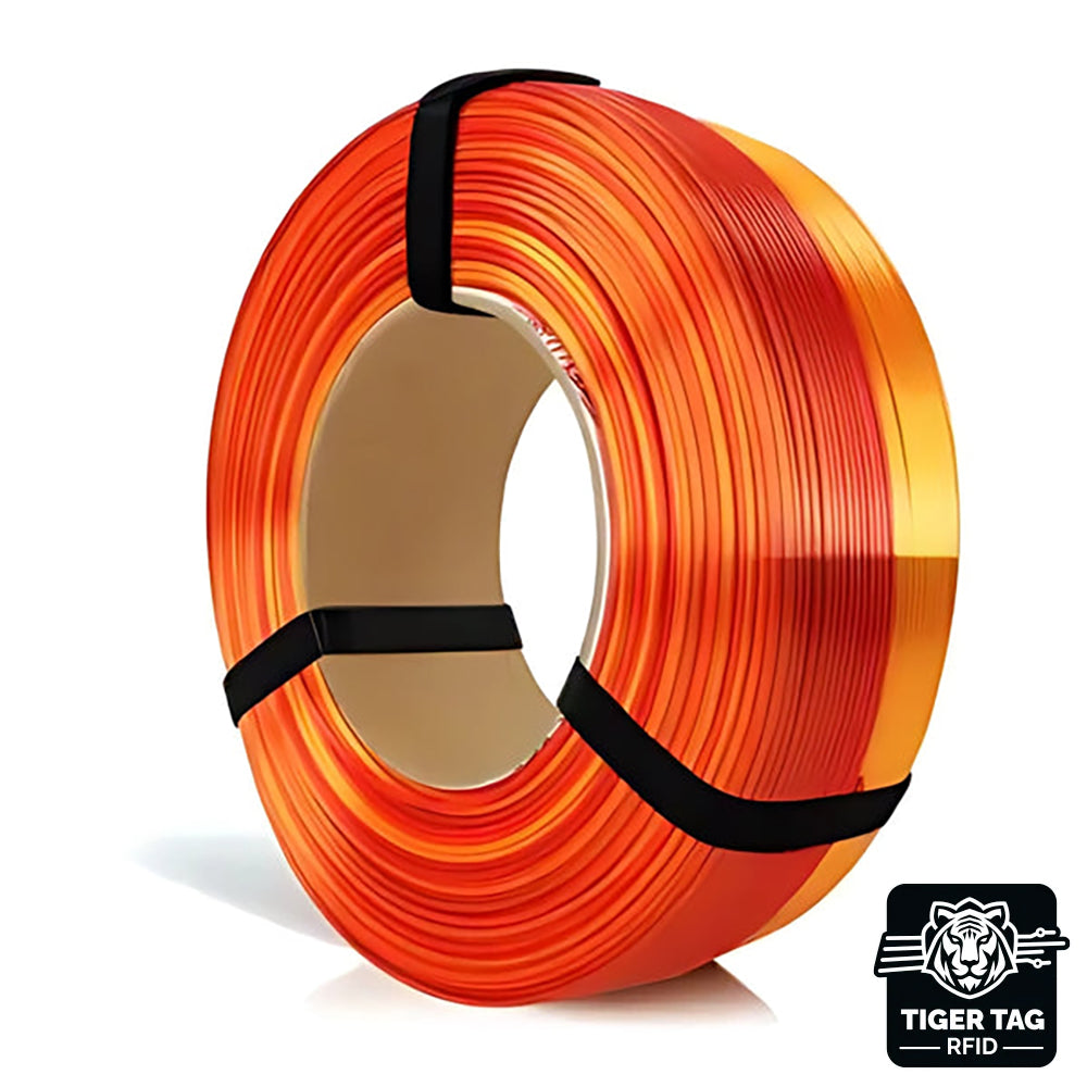 Rosa3D - PLA Rainbow - Arc-en-ciel Feu (Silk Fire) - 1,75 mm - 1 kg Refill avec RFID TigerTag