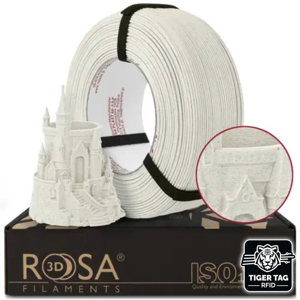 Rosa3D - PLA Speed - Blanc Chaud Matte (Matte Marble Ivory) - 1,75 mm - 1 kg Refill avec RFID TigerTag