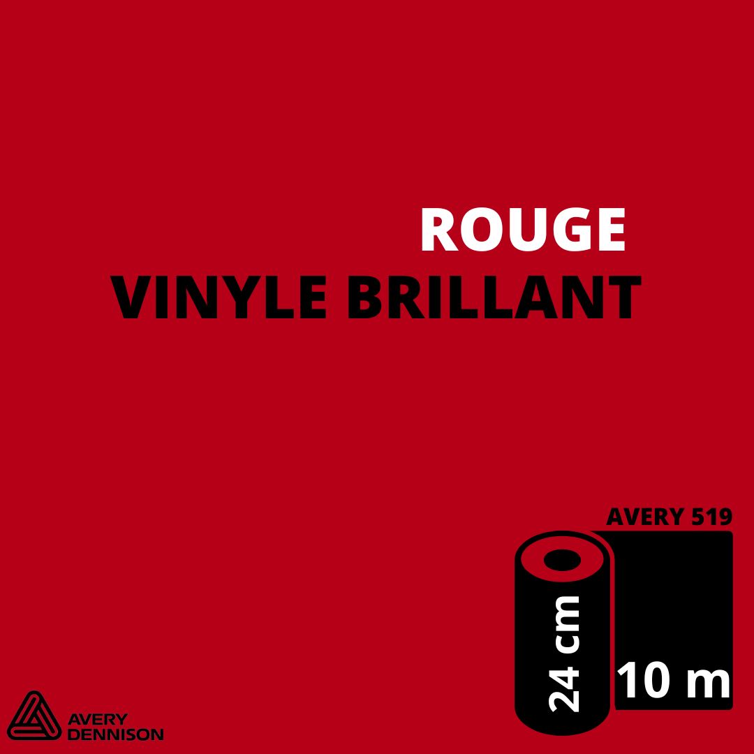 Rouleau AVERY 519 Rouge Mat 24cm x 10m