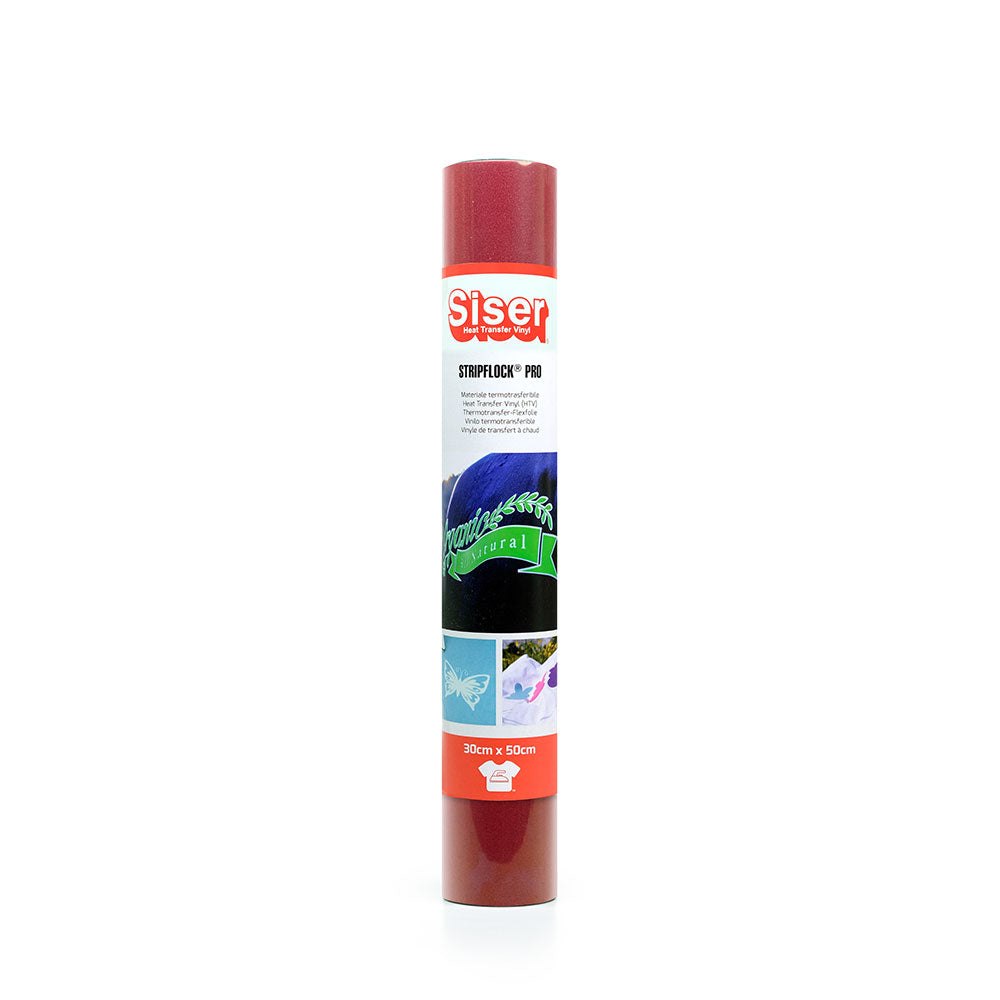 Siser - Flock - Rouleau Thermocollant - (S0007) Rouge Velours- 30 x 100 cm