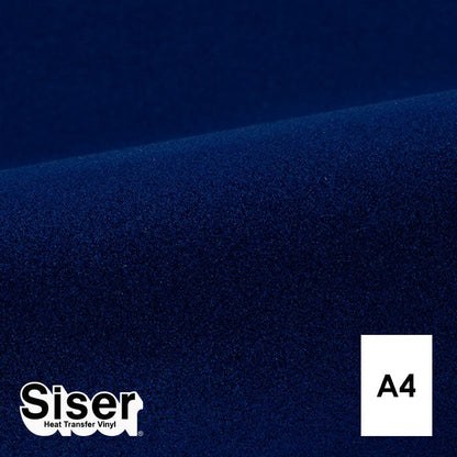 Siser - Flock - Feuille A4 Thermocollant - (S0013) Bleu Roi Velours - 20 x 30 cm
