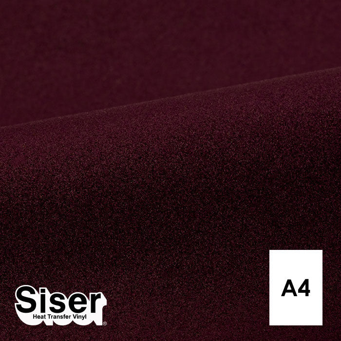 Siser - Flock - Feuille A4 Thermocollant - (S0016) Bordeaux Velours - 20 x 30 cm