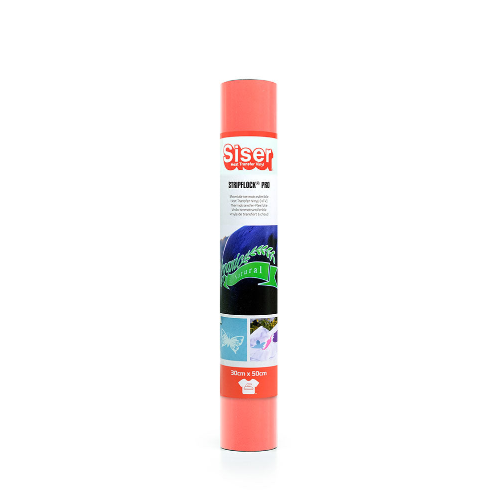 Siser - Flock - Rouleau Thermocollant - (S0023) Orange Fluo Velours- 30 x 100 cm