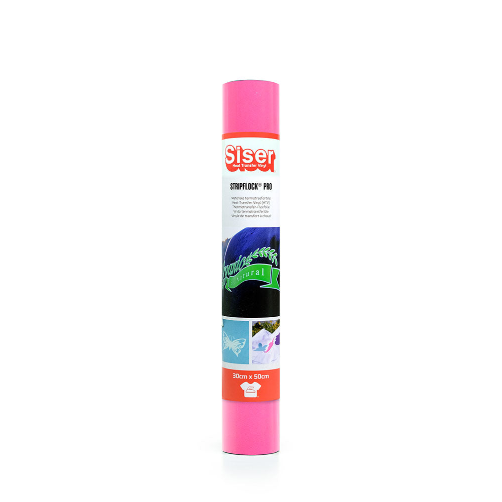 Siser - Flock - Rouleau Thermocollant - (S0024) Rose Fluo Velours- 30 x 100 cm