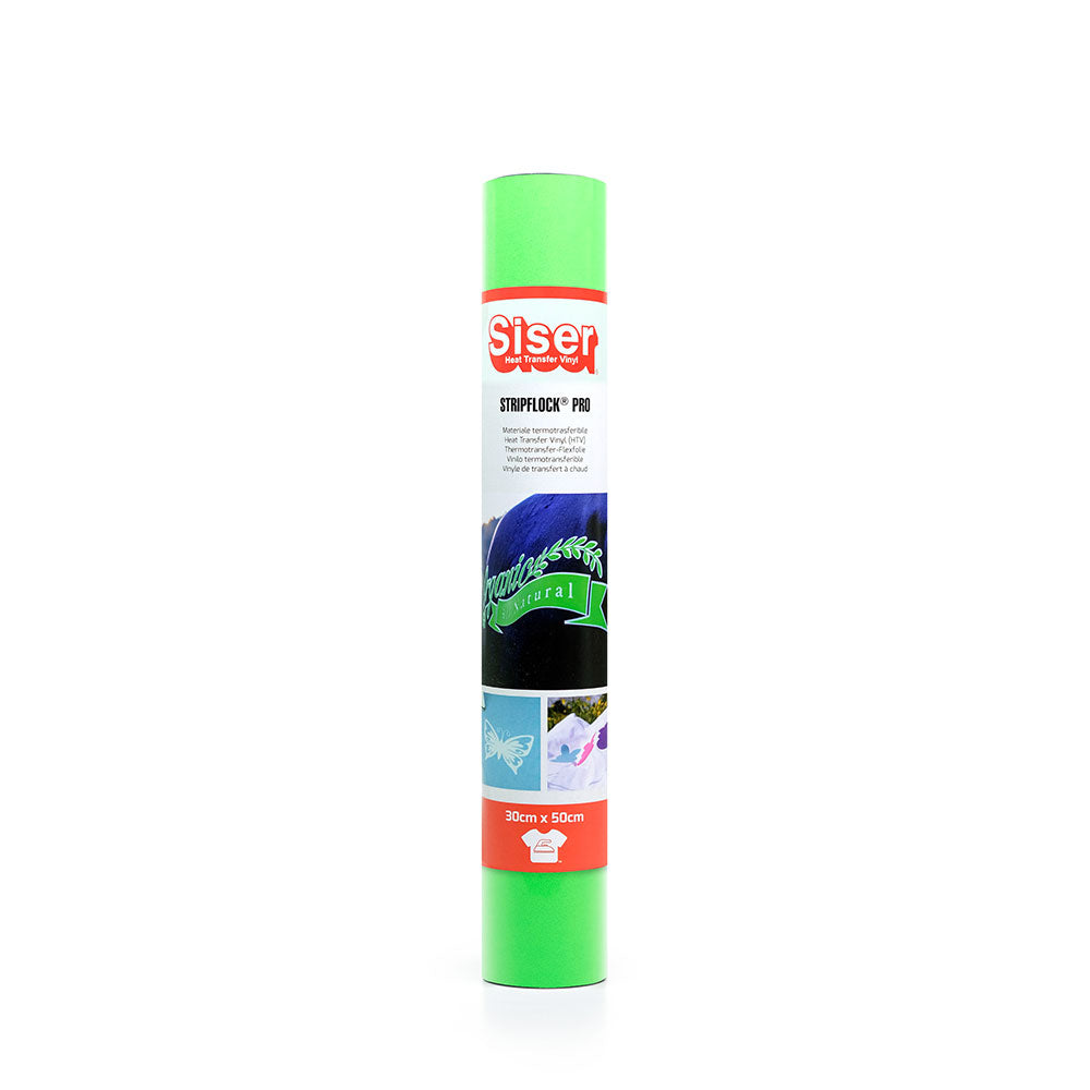 Siser - Flock - Rouleau Thermocollant - (S0026) Vert Fluo Velours- 30 x 100 cm