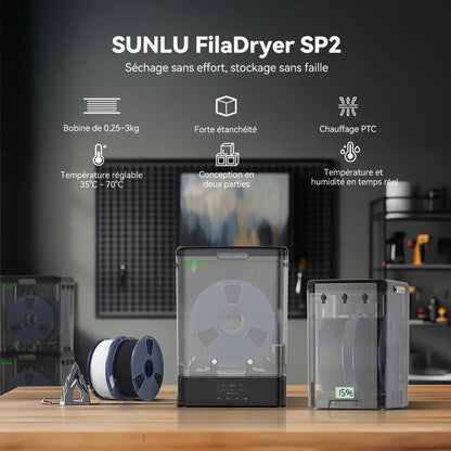 Sunlu - FilaDryer SP2 - Boite de stockage + Base Chauffante