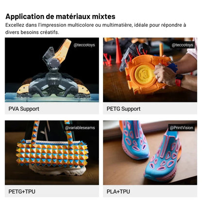 Snapmaker U1 - Imprimante 3D Multi-Couleurs à 4 Têtes d'Impression (STOCK DEBUT MAI)
