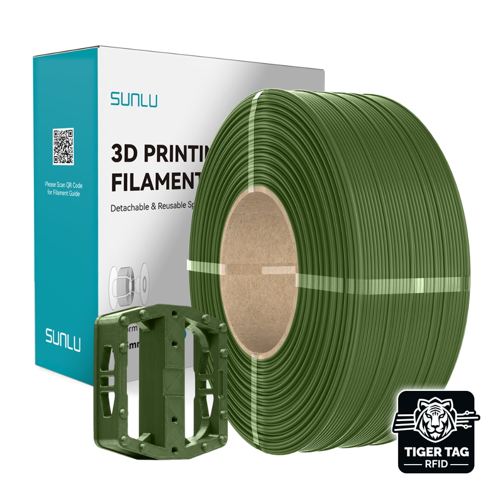 Sunlu - ABS - Vert Olive (Olive Green) - 1,75 mm - 1 kg - Refill avec RFID TigerTag