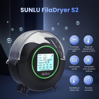 Sunlu - FilaDryer S2 - Boîte de Séchage pour Filament (Filament Dryer)