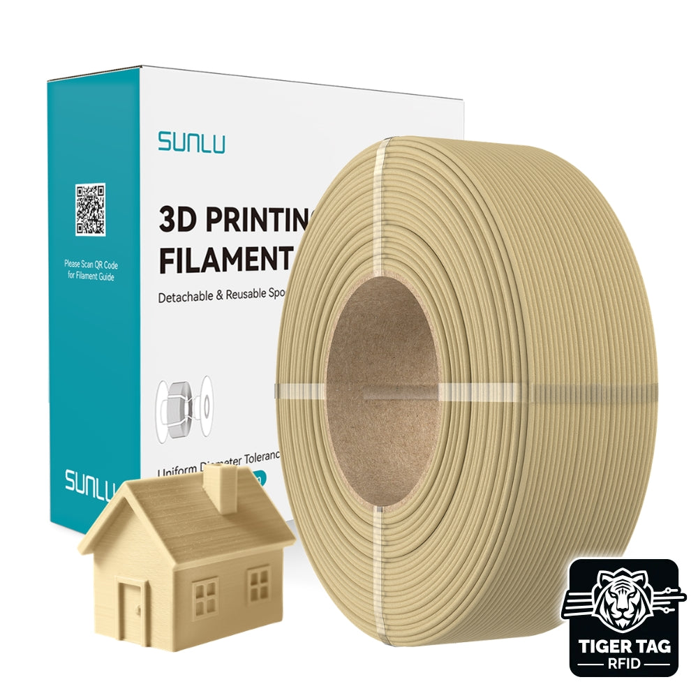 Sunlu - Wood PLA - Bois (Wood) - 1,75 mm - 1 kg - Refill avec RFID TigerTag